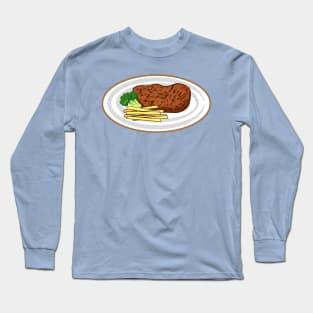 Steak cartoon illustration Long Sleeve T-Shirt